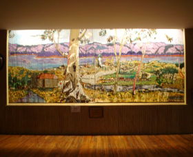 Adaminaby Memorial Hall Stage Curtain - Attractions Melbourne 0