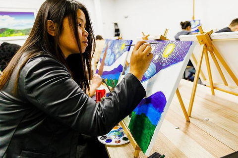 Wine & Paint Night At Brisbane 'Sip & Paint' Studio - Attractions Melbourne 0