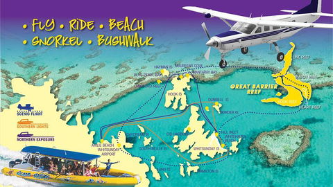 Scenic Flight - Great Barrier Reef, Heart Reef, Whitehaven Beach & Hill Inlet! - Attractions Melbourne 0